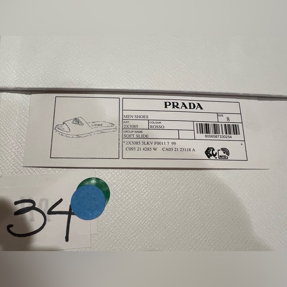 PRADA men’s SOFT LOGO SLIDES - Picture 6 of 6